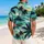 Tropical Palm Sunset Ocean Scene for Beach Vacations and Island Getaways for Men Hawaiian Shirt - 2