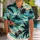 Tropical Palm Sunset Ocean Scene for Beach Vacations and Island Getaways for Men Hawaiian Shirt - 1