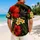 Red Hibiscus and Golden Plumeria Tropical Elegance for Resort Evenings and Island Getaways Hawaiian Shirt - 2