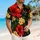 Red Hibiscus and Golden Plumeria Tropical Elegance for Resort Evenings and Island Getaways Hawaiian Shirt - 6