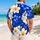 Blue Plumeria Flowers for Island Vacations and Summer Getaways, Tropical Style for Men Hawaiian Shirt - 2