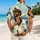 Nautical Captain Anchor Motif for Cruise Vacations and Matching Family Celebrations Hawaiian Shirt - 2