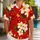 Red Plumeria Hibiscus Tropical Vacation Style for Men, Luau Parties and Island Getaways Hawaiian Shirt - 1