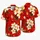 Red Plumeria Hibiscus Tropical Vacation Style for Men, Luau Parties and Island Getaways Hawaiian Shirt - 5