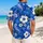 Blue Jellyfish Hibiscus Ocean Vacation Gift for Beach Lovers, Sea Life Fans, Adults Hawaiian Shirt - 2