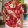 Red Raven Hibiscus Tropical Vacation Gift for Crow and Gothic Island Style Fans Everywhere Hawaiian Shirt - 1