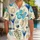 Blue Martini Cocktails and Tropical Hibiscus for Beach Vacations and Resort Parties Hawaiian Shirt - 1