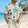 Blue Martini Cocktails and Tropical Hibiscus for Beach Vacations and Resort Parties Hawaiian Shirt - 6