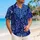 Blue Coral Branches for Coastal Vacations and Resort Evenings Ocean Botanical Style Hawaiian Shirt - 6
