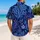Blue Coral Branches for Coastal Vacations and Resort Evenings Ocean Botanical Style Hawaiian Shirt - 2