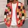 Daisy Checkered Autumn Style for Cozy Everyday Layering and Relaxed Seasonal Outings All-over Print Knitted Cardigan - 5