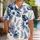 Indigo Palm Leaf Botanicals for Coastal Getaways, Beach Holidays, and Resort Days Hawaiian Shirt - 1