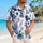 Indigo Palm Leaf Botanicals for Coastal Getaways, Beach Holidays, and Resort Days Hawaiian Shirt - 6
