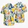 Vintage Sicilian Lemons and Blue Botanicals for Sunny Riviera Holidays for Men in Summer Hawaiian Shirt - 5