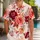 Burgundy Floral Botanical Blooms for Tropical Vacations, Resort Weekends, and Getaways Hawaiian Shirt - 1