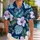Matching Navy Hibiscus Couple Outfit for Tropical Vacations, Beach Getaways & Cruises Hawaiian Shirt - 1