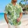 Green Tropical Leaf Family Vacation Outfit for Dad Mom and Kids Summer Island Getaway Hawaiian Shirt - 6