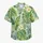 Green Tropical Leaf Family Vacation Outfit for Dad Mom and Kids Summer Island Getaway Hawaiian Shirt - 7