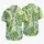 Green Tropical Leaf Family Vacation Outfit for Dad Mom and Kids Summer Island Getaway Hawaiian Shirt - 5