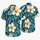 Blue Tropical White Flower Couple Vacation Outfit For Beach Honeymoons And Island Resorts Hawaiian Shirt - 5