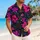 Purple Tropical Flower Couple Outfit for Cruises, Resorts, and Island Vacation Getaways Hawaiian Shirt - 6