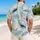 Navy Seashell Motifs For Tropical Beach Getaways And Matching Couple Vacation Style Hawaiian Shirt - 2