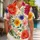 Colorful Botanical Blooms for Tropical Vacations and Resort Weekends, Men’s Style Hawaiian Shirt - 1