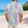 Pastel Vertical Stripes For Sunny Resort Days And Relaxed Summer Travel Style Wear Hawaiian Shirt - 2