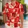 Red Heart Tropical Romance For Valentine's Getaways And Couples' Beach Vacation Days Hawaiian Shirt - 1