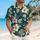 Teal Botanical Blossoms For Island Getaways And Resort Evenings, Men's Vacation Style Hawaiian Shirt - 6