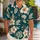 Teal Botanical Blossoms For Island Getaways And Resort Evenings, Men's Vacation Style Hawaiian Shirt - 1