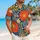 Blue Floral Resort Motifs with Geometric Waves for Vacation Style, Men’s Summer Layering Hawaiian Shirt - 6