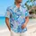 Aqua Plumeria And Geometric Island Motifs For Resort Vacations And Beach Getaways Hawaiian Shirt - 6