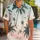 Palm Trees and Flying Birds for Island Getaways and Relaxed Summer Vacations for Men Hawaiian Shirt - 1
