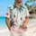 Palm Trees and Flying Birds for Island Getaways and Relaxed Summer Vacations for Men Hawaiian Shirt - 6