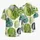 Green Teal Botanical Circles for Resort Getaways and Summer Vacation Style Men Hawaiian Shirt - 5
