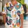 Colorful Folk Chickens for Sunny Island Getaways and Relaxed Summer Days for Men Hawaiian Shirt - 1