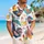Colorful Folk Chickens for Sunny Island Getaways and Relaxed Summer Days for Men Hawaiian Shirt - 6