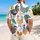 Colorful Folk Chickens for Sunny Island Getaways and Relaxed Summer Days for Men Hawaiian Shirt - 2