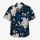 Navy Cherry Blossom Branches for Spring Resort Layering, Casual Men's Weekend Style Hawaiian Shirt - 7
