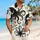 Black and White Octopus Ocean Motifs for Beach Days and Coastal Getaways for Men Hawaiian Shirt - 6