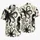 Black and White Octopus Ocean Motifs for Beach Days and Coastal Getaways for Men Hawaiian Shirt - 5