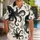 Black and White Octopus Ocean Motifs for Beach Days and Coastal Getaways for Men Hawaiian Shirt - 1