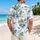 Blue Watercolor Flamingo Island Foliage for Resort Getaways and Coastal Weekend Style Hawaiian Shirt - 2