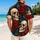 Skull And Red Rose Motifs For Bold Resort Evenings And Alternative Summer Style For Men Hawaiian Shirt - 2