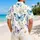 Pastel Butterfly Daisy Garden for Sunny Getaways and Resort Days, Men's Vacation Style Hawaiian Shirt - 2