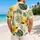 Tropical Palm Leaves And Golden Flowers For Beach Holidays And Relaxed Resort Getaways Hawaiian Shirt - 2