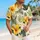 Tropical Palm Leaves And Golden Flowers For Beach Holidays And Relaxed Resort Getaways Hawaiian Shirt - 6