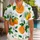 Citrus Oranges, Lemons And Blue Blossoms For Sunny Resort Days And Vacation Style Hawaiian Shirt - 1