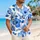 Blue Hibiscus and Tropical Leaves for Resort Getaways and Summer Vacations for Men Hawaiian Shirt - 6